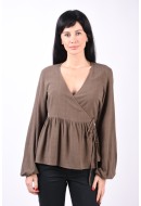 Bluza Dama Selected Slframi Wrap Morel